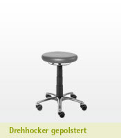 Drehhocker gepolstert f&uuml;r Labore und Praxen