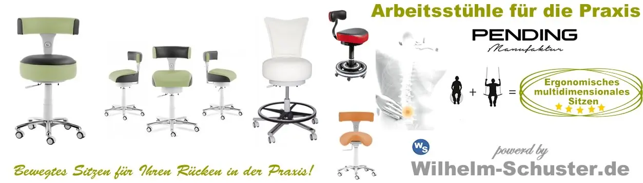Pending Praxisstuhl – ergonomischer Arbeitsstuhl für Praxis und Labor mit multidimensionaler Bewegung