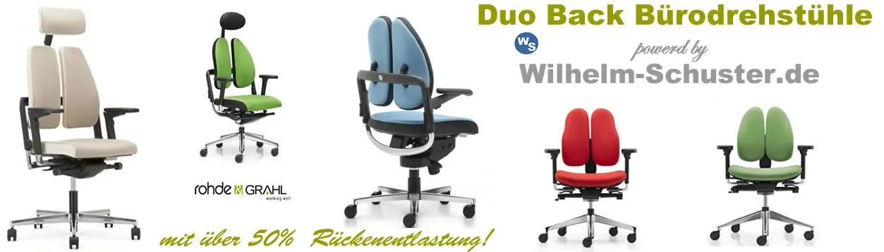 Orthopädische Duo Back Bürostühle mit Bandscheibenentlastung