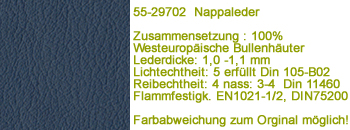 Nappaleder 29702 Leder dunkelblau