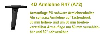 4D Armlehne R47 schwarz