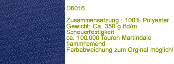 D6016 blau  Stoff