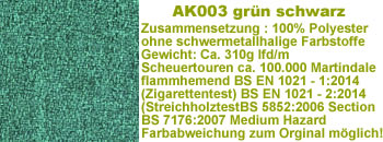 ak002-türkis-schwarz Stoff
