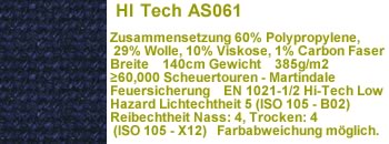 Hi-tech as061 dunkelblau leitender  Stoff