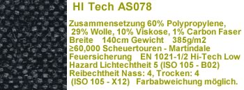 Hi-tech as078 grau mel. leitender Stoff