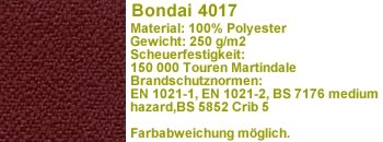 Bondai Stoff dunkelrot 4017