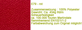 E79 rot  Stoff