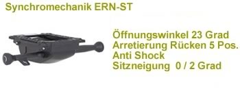 Synchronm. ERN-ST + Sitziefen- Neigeeinstellung
