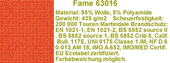 Fame Stoff orange 63016 (F45)  (Wolle)