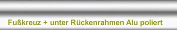 Fußkreuz und unterer Rückenrahmen poliert