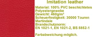 Kunstleder V79n mit Brandschutznorm rot