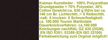Kaiman Kunstleder KN250 dunkelbraun