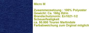 Stoff Micro M28 blau
