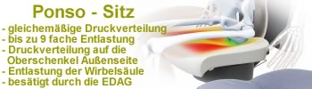 Ponso Sitz mit Sitzknorren Aussparrung
