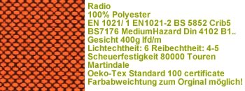 Radio Stoff RDF 3594 rot / schwarz