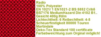 Radio Stoff RDF 4528 rot /schwarz