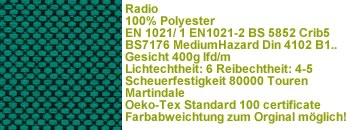 Radio Stoff RDF 7508 grün /schwarz