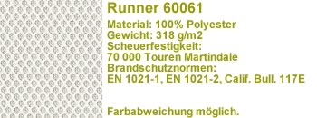 Runner Stoff weiß 60061