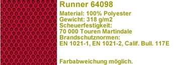 Runner Stoff rot 64089