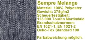 Sempre Stoff dunkelgrau SMM03