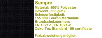 Sempre Stoff schwarz sm01