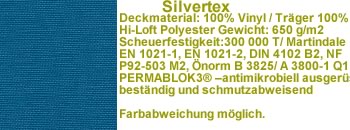 Silvertex Kunstleder blau 3066