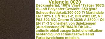 Valencia Kunstleder dunkelbraun VL0020