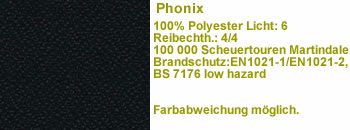 Stoff yp009 schwarz 100.000 Scheuert.