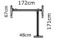Preview: eckschreibtischgestell ws501 43 mass