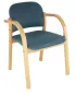 Preview: Besucherstuhl WS-EA gepolstert 4 Fuß Holzgestell
