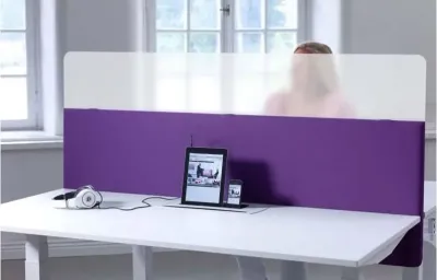 Schreibtisch Akustiksichtschutzwand A30 Plexiglas