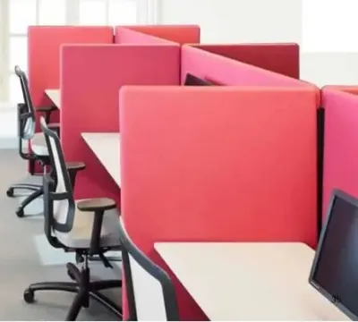 Akustik Sichtschutzwand für 4 Arbeitsplätze