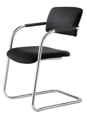 Besucherstuhl Match schwarzer Bezug sofort