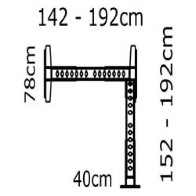 eckschreibtischgestell ws501 23 mass