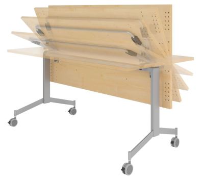 Klappbarer Konferentisch auf Rollen 160x80cm