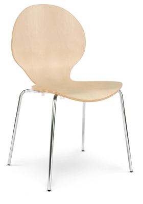 Konferenzstuhl WS-CE-VI Holzschale 4 Fuß