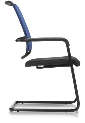 konferenzstuhl xenium net mit netzruecken als freischwinger.webp