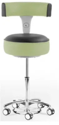 Preview: m1 comfort medizinischer arbeitsstuhl mit fusssteuerung.webp