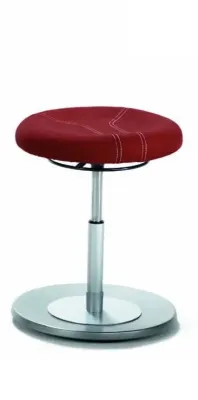 Preview: pendel hocker mit rundsitz silber fuer kinder.webp