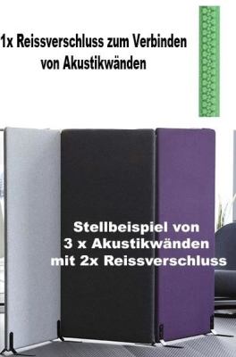 Reißverschluss - Verkettung Akustiksichtschutzwand