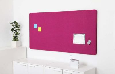 schallabsorbierende akustikwand als memoboard