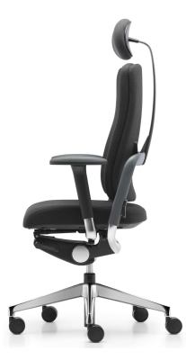 xenium comfort chefsessel in schwarzem leder