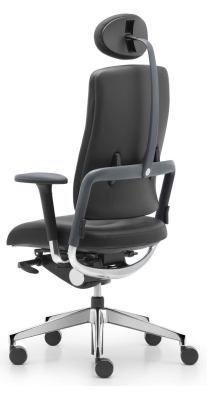 xenium comfort exklusiver schwarzer lederstuhl