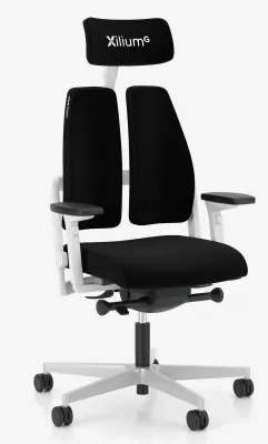 xilium duo back gaming chair black white.webp