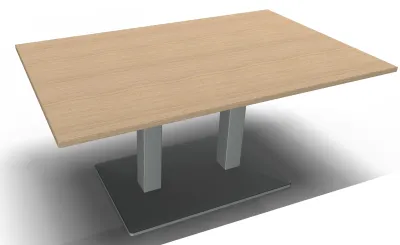 Xio Konferenztisch mit zwei Säulen und einem Fuß