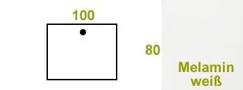 100x80 weiß Melamin