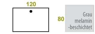 120x80 weiß Melmin