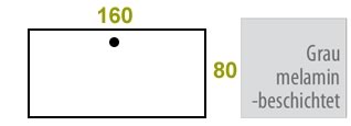 160x80 weiß Melamin