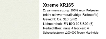 Extreme XR165 weiß Stoff