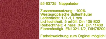 Nappaleder 63735 Leder rot